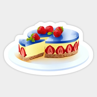 Sailor Uranus Themed Cheesecake Sticker